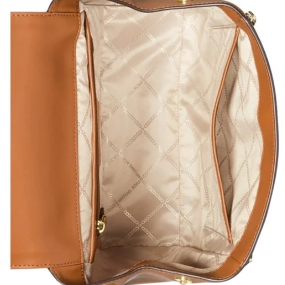 Michael Kors Logo Freya Medium Brown/ Acorn Backpack - Picture 4 of 7